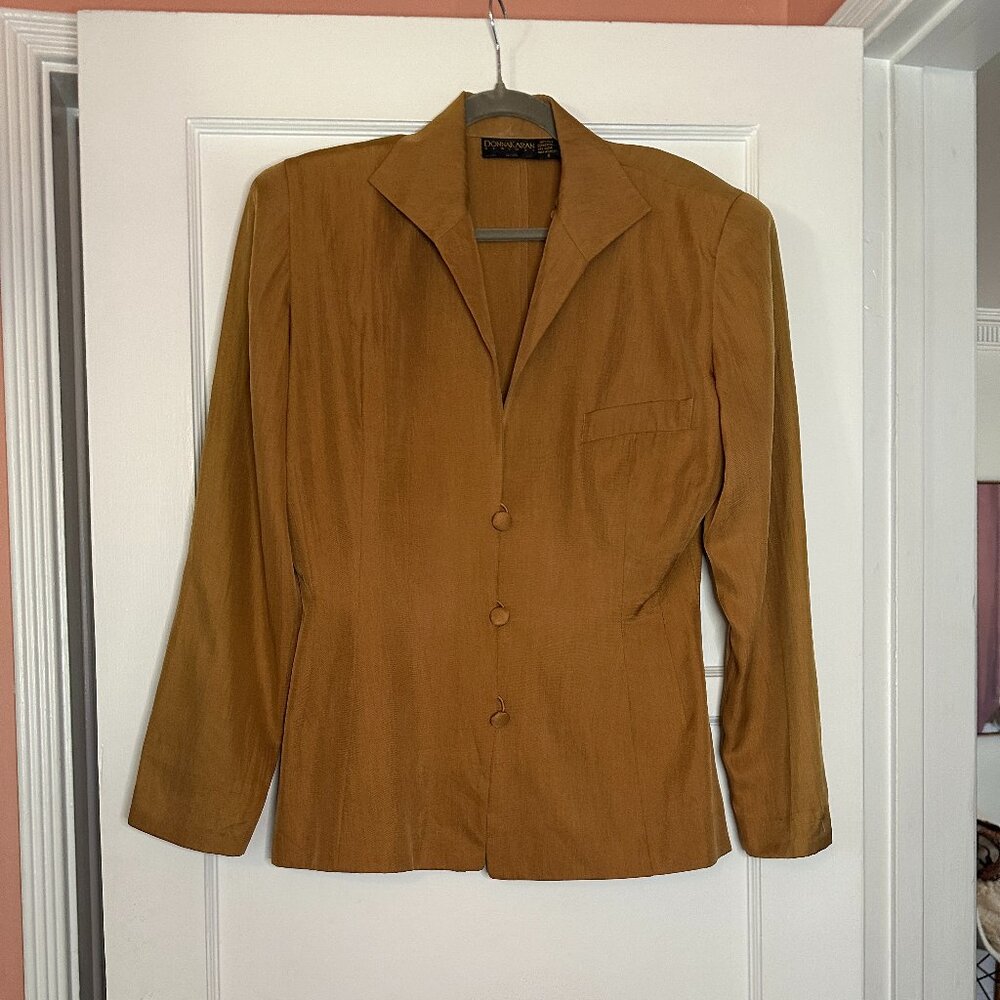 Vintage Silk Donna Karan Cinched Waist  Blazer - Size 8
